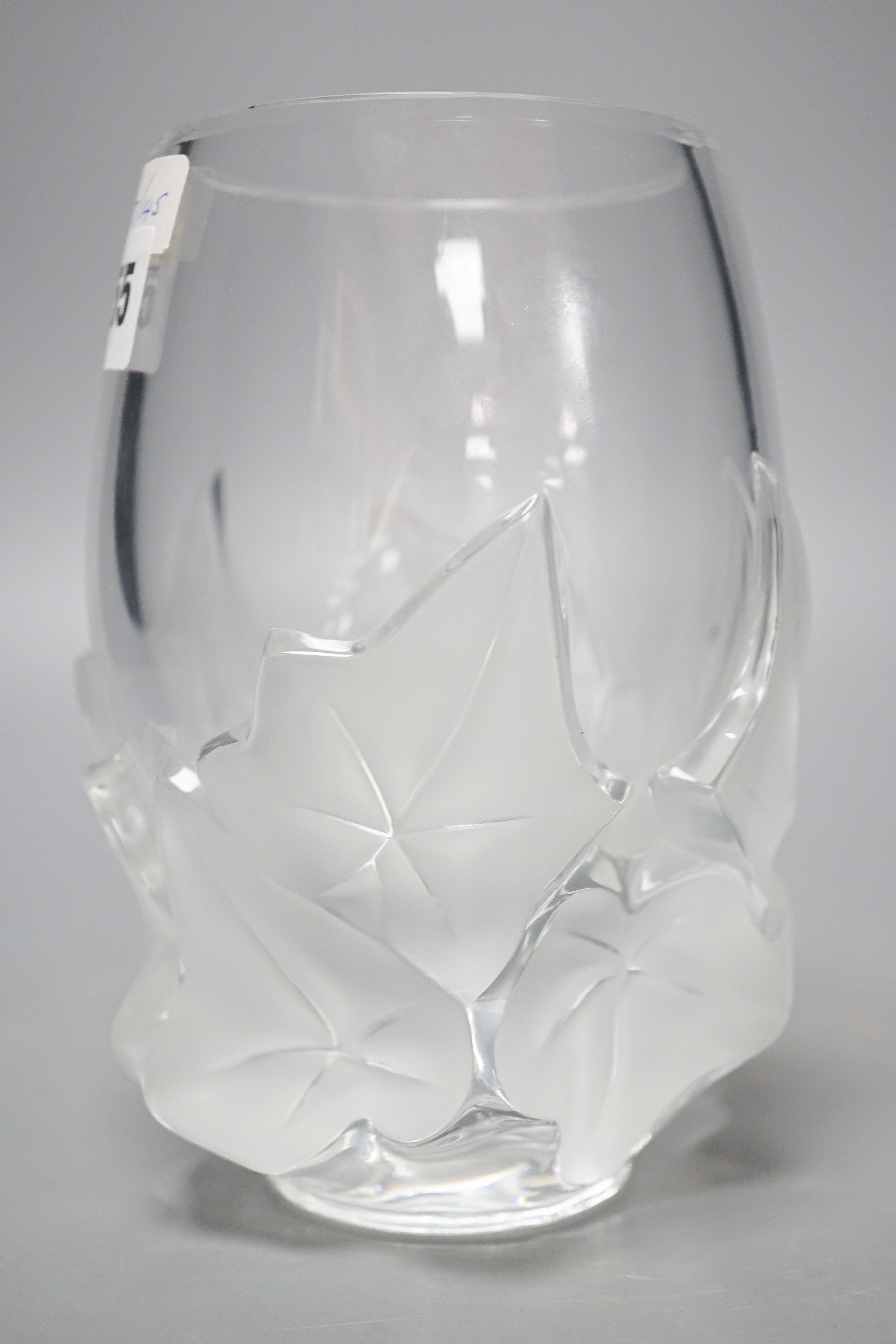 A modern Lalique glass vase 17cm